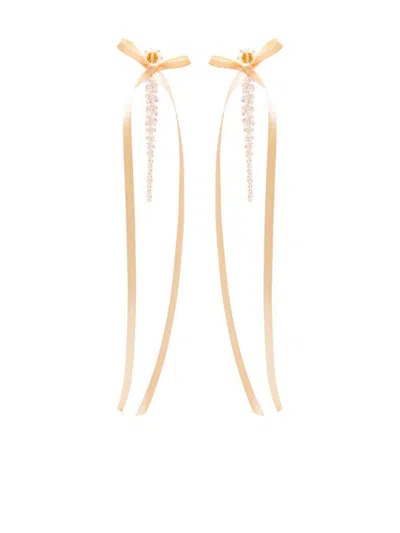 Simone Rocha Bow Ribbon Drip Earrings Accessories