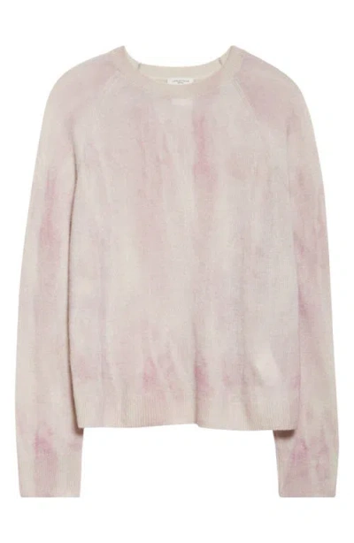Lafayette 148 New York Glaze Print Raglan Sleeve Cashmere Sweater In Pink