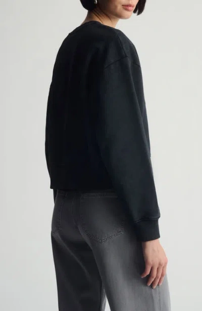 Brooklyn Industries Appliqué Logo Graphic Sweatshirt In Black