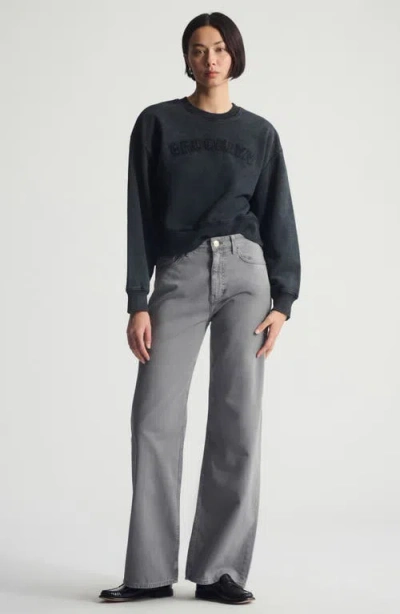 Brooklyn Industries Appliqué Logo Graphic Sweatshirt In Black