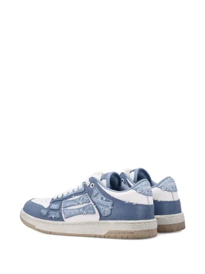 Amiri Embroidered Low-top Sneakers In Blue