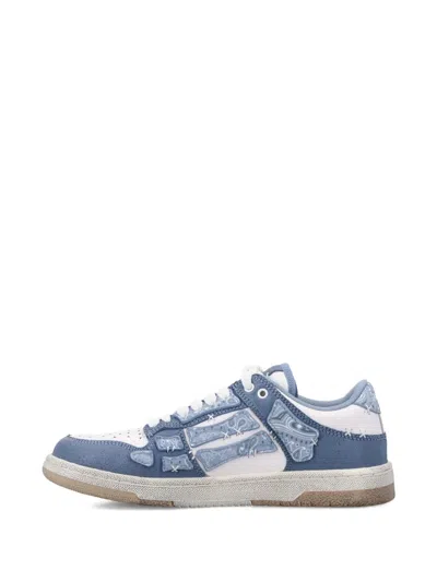 Amiri Embroidered Low-top Sneakers In Blue
