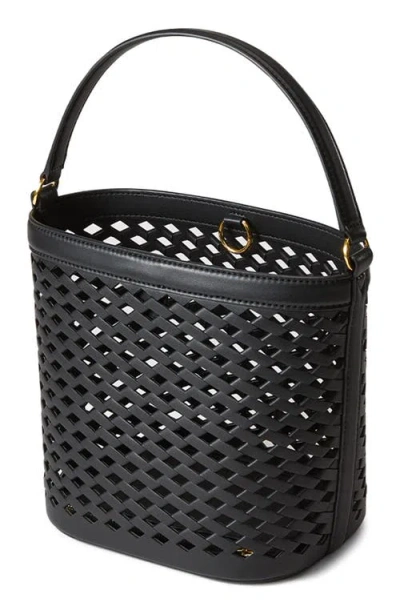 Veronica Beard Small Perforated Bucket Bag