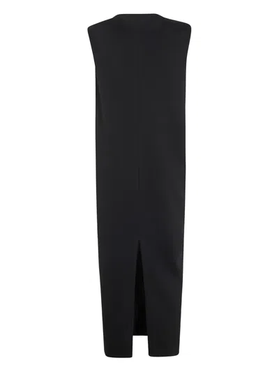 Khaite Sleeveless Asymmetric Dress In Black