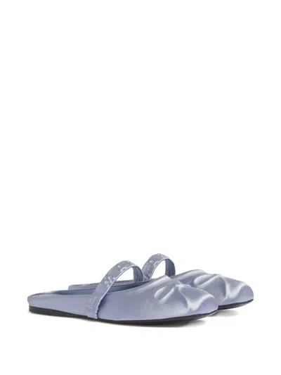 Marni Satin Ballet Flats In Blue