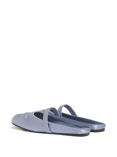 Marni Satin Ballet Flats In Blue