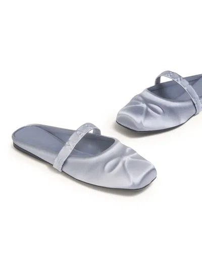Marni Satin Ballet Flats In Blue