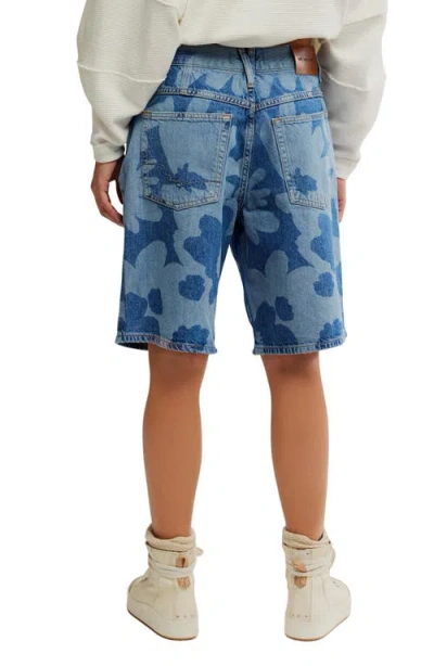 Free People Montana Denim Bermuda Shorts In Blue