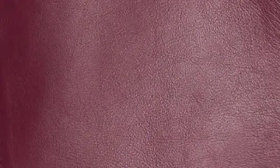 Lafayette 148 Nappa Leather Pocket Fitted Blazer In Purple