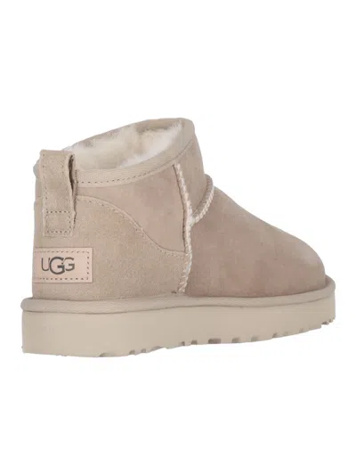 Ugg Classic Ultra Mini Ankle Boots In Neutral