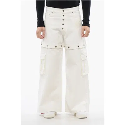 Off-white Off White Baggy-fit Jeans With Logo