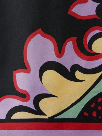 La Doublej La Double J Silk Twill Palazzo Pants With Relaxed Leg Design In Multi