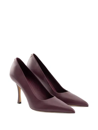 Ferragamo Pointed-toe Heeled Pumps In Burgundy