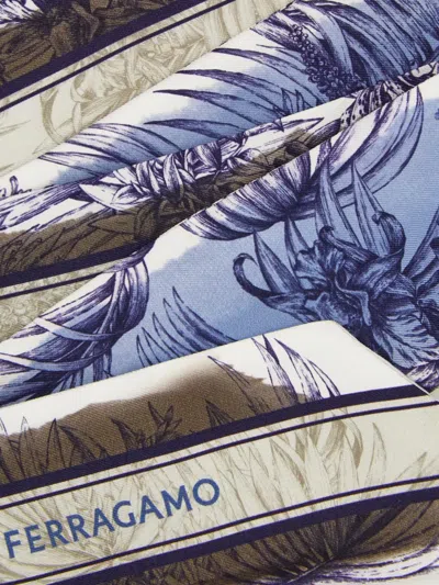 Ferragamo Feragamo Gravure Silk Scarf In Multi
