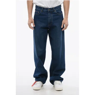 Off-white Medium Wash Loose-fit Jeans