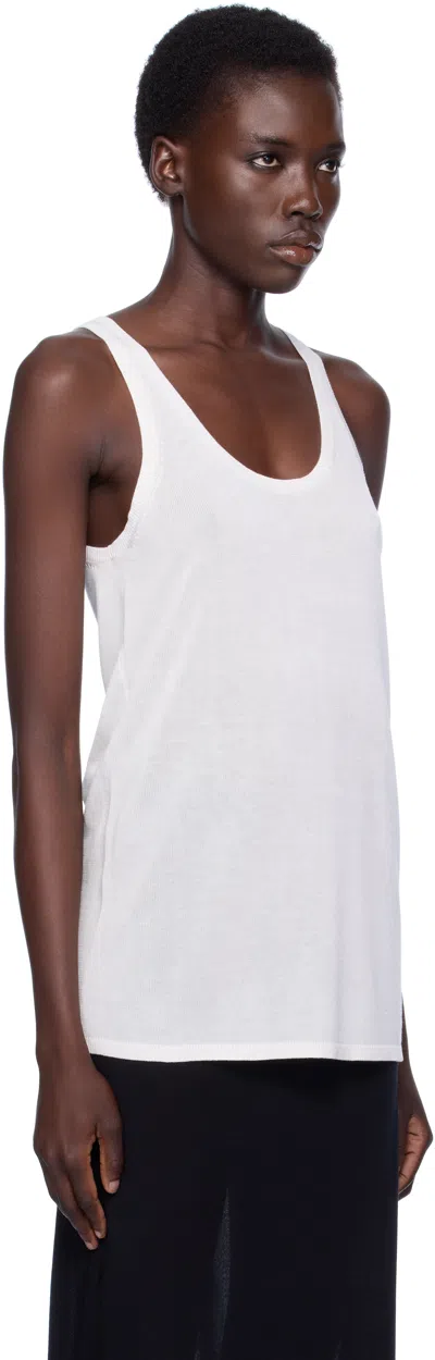 Totême Toteme Women Cotton Ribbed Knit Tank Top In White