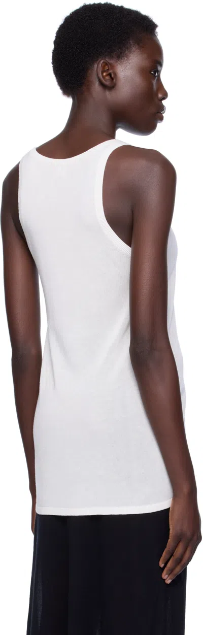 Totême Toteme Women Cotton Ribbed Knit Tank Top In White