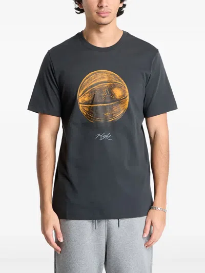 Jordan Illustration-print T-shirt In Gray