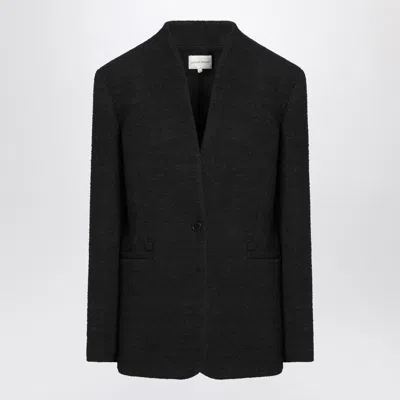 Loulou Studio Single-button Round-neck Pullover Jacket