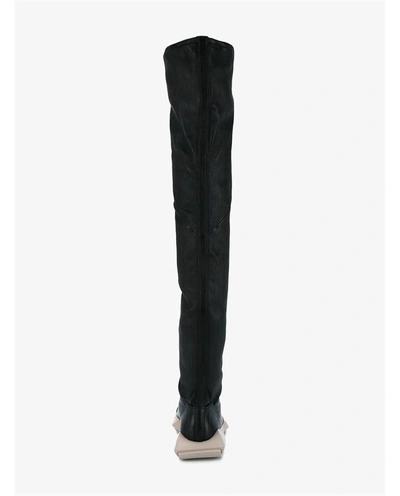 Rick Owens Black Adidas Edition Stretch Tech Runner Over-the-knee Boots |  ModeSens