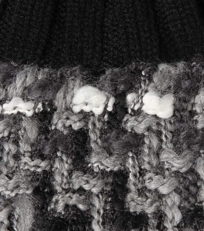 羊毛、羊绒和棉质混纺花呢高领斗篷
