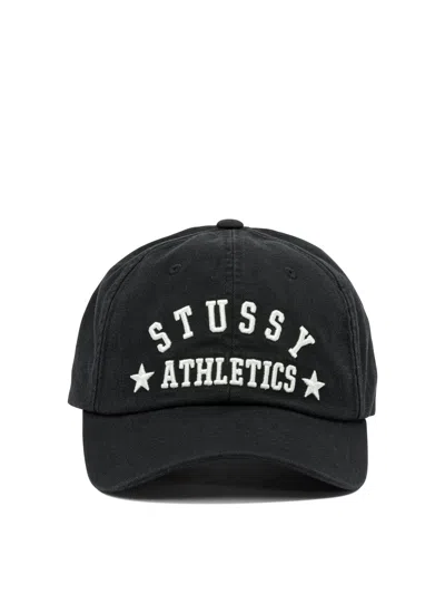 Stussy Embroidered-logo Baseball Cap In Black