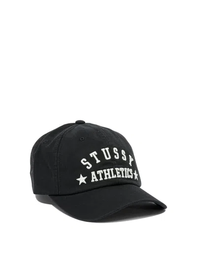 Stussy Embroidered-logo Baseball Cap In Black