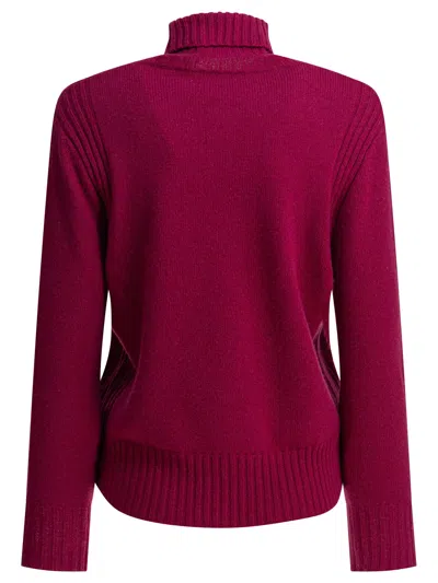 Kangra Cashmere Kangra Ribbed Turtleneck Knitwear In Rich Purple