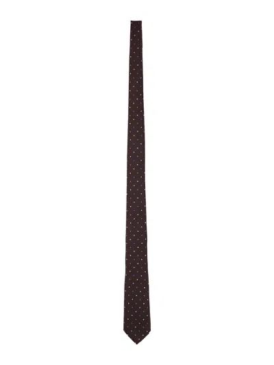 Paul Smith "polka Dot" Tie In Brown