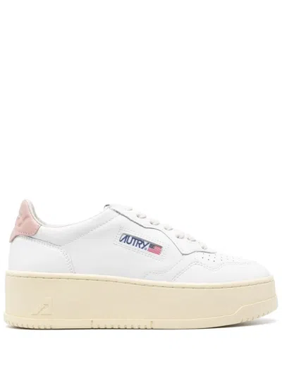 Autry Low Top Medialist Platform Sneakers In White