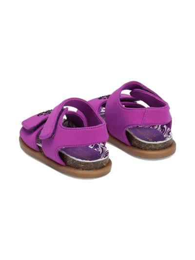 Dolce & Gabbana Logo-embellished Sandals In Purple