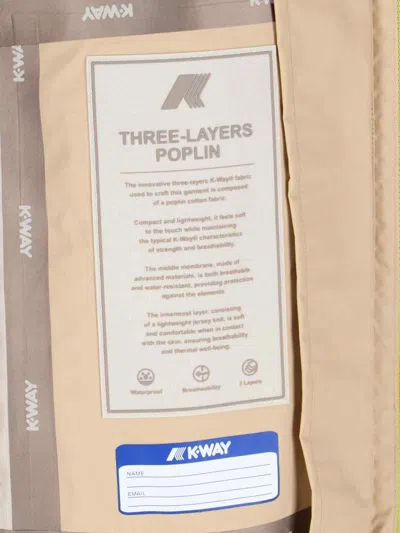 K-way Three-layer Poplin Coat In Brown