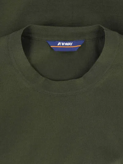 K-way Neckline Crew Short Sleeves In Green