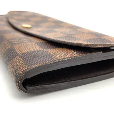 Pre-owned Louis Vuitton Brown Damier Canvas Ebene Damier Canvas Long Wallet (bi-fold) ()