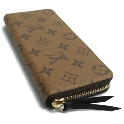 Pre-owned Louis Vuitton Brown Monogram Reverse Monogram Reverse Long Wallet (bi-fold) ()