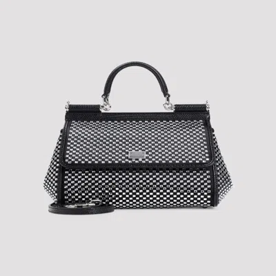 Dolce & Gabbana Black Sicily Medium Satchel
