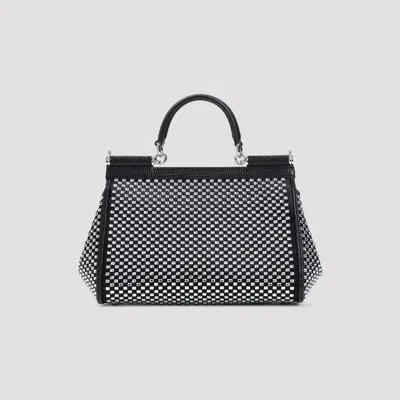 Dolce & Gabbana Black Sicily Medium Satchel