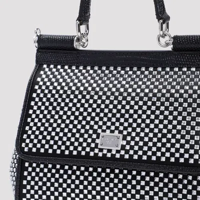 Dolce & Gabbana Black Sicily Medium Satchel