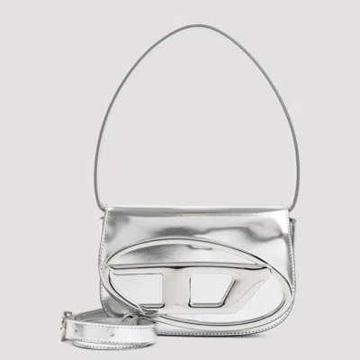 Diesel Silver Leather Handbag