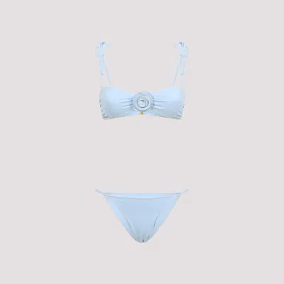 La Reveche Light Blue Bikini With Adjustable Straps In Blue