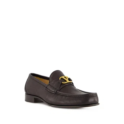 Valentino Garavani Vlogo Signature Loafer With Gold-tone Logo Detail In Black