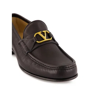 Valentino Garavani Vlogo Signature Loafer With Gold-tone Logo Detail In Black