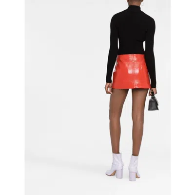 Courrèges Black Reedition Rib Knit Mock Neck Sweater