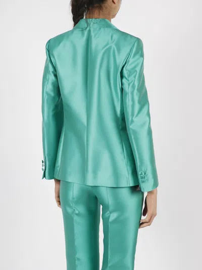 Alberta Ferretti Mikado Tailored Blazer Blazer Green