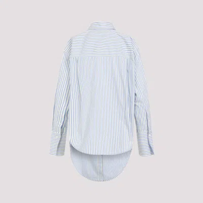 Victoria Beckham Yellow Chamomile Organic Cotton Wrap Front Blouse