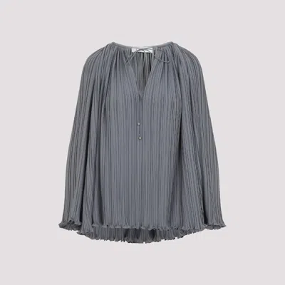 Lanvin Flowing Blouse With Intricate Pleating And Tie Closure