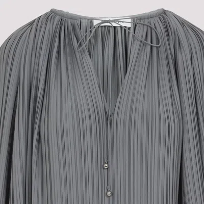 Lanvin Flowing Blouse With Intricate Pleating And Tie Closure