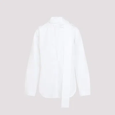 Alaïa Elegant Cotton Scarf Blouse For Women
