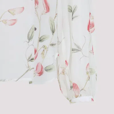 Giambattista Valli Silk Blouse With Balloon Sleeves And Floral Pattern