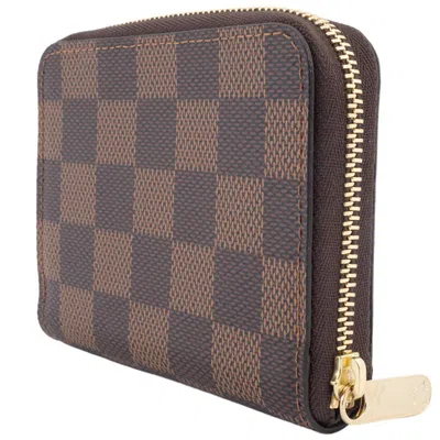 Pre-owned Louis Vuitton Damier Canvas Ebene Damier Canvas Coin Purse/coin Case ()